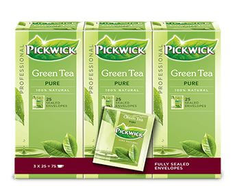 Pickwick Theezakjes Green Tea Pure 3x25ST