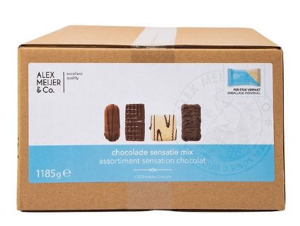 A.M. Koekjesmix Chocolade Apart verpakt 125ST