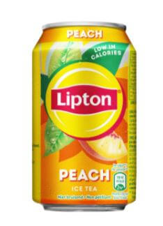 Lipton Ice Tea Peach No Bubbles Blik 24x33CL