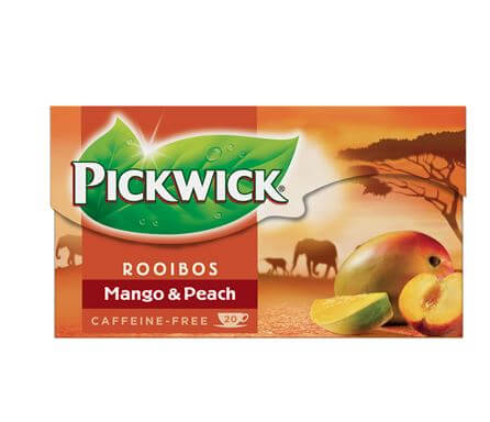 Pickwick Theezakjes Rooibos Mango Perzik 4x20ST